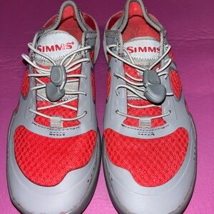 Simms Red and Gray Outdoor Footwear boy size 6